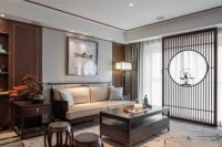 140㎡现代中式，尚欧国际家居：镂空隔断的“移步换景”有点酷