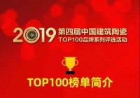 广陶陶瓷荣耀上榜2019第四届中国建筑陶瓷TOP100