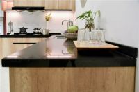 厨房里的黑色时尚，这样的搭配很“来电”