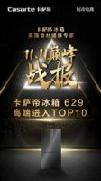 双11出量不卖价？卡萨帝1.2W+冰箱单渠道15分钟破200台