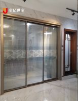 金亿世家门窗推出窄边三轨联动推拉门