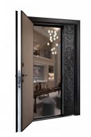 选进口装甲门不如选不锈钢暗铰链精雕铝装甲门