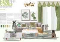 【玉兰家居】帘款｜苍翠欲滴｜薄青2