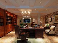 设计案例 | 紫檀山 400 平米混搭风格蓝光紫檀山  (3)张