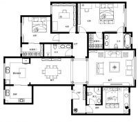 装修美图 | 孔雀城 200 平米新古典风格光韵 (4)张