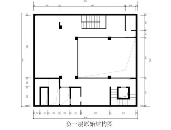 负一层原始结构图