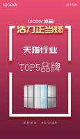 跃居TOP5！被年轻人喜欢的Leader冰箱，双11榜上有名！