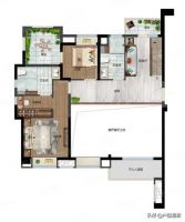 213平米顶层空中豪华复式户型，挑空两层的客厅让奢华无处遁形