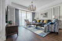 152平四居室，美式风格设计，浅色系搭配，完工后的效果很不错