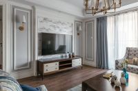 152平四居室，美式风格设计，浅色系搭配，完工后的效果很不错