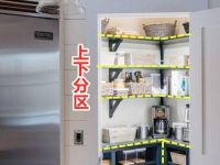 日本厨房从不装吊柜，而是用1㎡步入式储藏室代替，归纳整齐省心