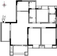 两棵松家具定制：现代混搭莫兰迪色系三室两卫