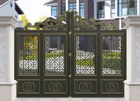 【新浪逛工厂】威亚盾铜门系列报道之铝艺庭院门系列：现代风格的艺术美感 简洁又不失奢