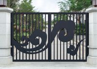 【新浪逛工厂】威亚盾铜门系列报道之铝艺庭院门系列：现代风格的艺术美感 简洁又不失奢