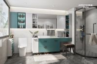 幸福的生活，从选择一款称心如意的箭牌家居定制浴室柜开始！