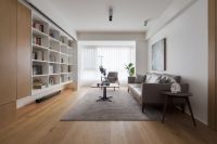 109㎡3房2厅，现代简约风装修，全屋白色与浅色原木装饰，很耐看