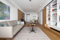 109㎡3房2厅，现代简约风装修，全屋白色与浅色原木装饰，很耐看