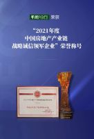 千川木门荣获“2021年度中国房地产产业链战略诚信领军企业”荣誉称号