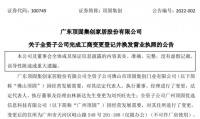 定制快讯|顶固集创全资子公司完成工商变更登记并换发营业执照