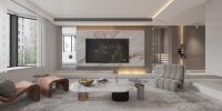 意室丽全屋定制客厅设计风格 简致与美学的平衡