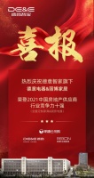 重磅揭晓！德意电器＆丽博家居　荣登２０２１中国房地产供应商行业竞争力十强