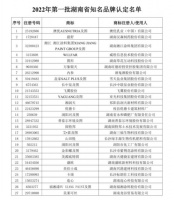 2022年第一批湖南省知名品牌认定名单公布！鸿扬、长沙银行、澳优等上榜