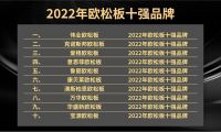 伟业欧松板入选“2022年欧松板十强品牌”