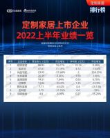 视线 | 喜忧参半，上市定制家居企业2022上半年度报告一览