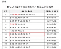 【爱漫时】喜报！爱漫时入选“2022年浙江省知识产权示范企业”名单