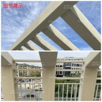 木纹漆施工案例|上海市浦东新区中建八局廊架木纹漆效果展示
