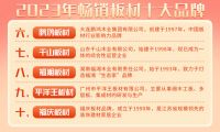 伟业板材入选2023年畅销板材十大品牌