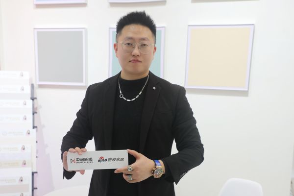 中居文化x新浪家居《建谈》栏目，上海建博会开展首日走进宏燕艺术水漆！