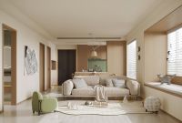 成都小户型设计｜100m²的横厅原木风，效果原来可以这么美！