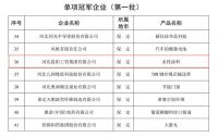 喜报丨河北晨阳工贸集团获评省级制造业单项冠军企业