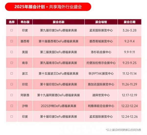 2025德福家具展全球巡展启程！助力中国家具、中国设计出海