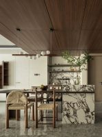 OCID原里设计 x 万科新都心丨原木焦糖色系的时尚美学，抚平内心的嘈杂