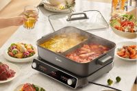 美的发布5分钟超速沸电火锅：0氟健康涂层+超薄分体设计，聚会涮烤无需等待