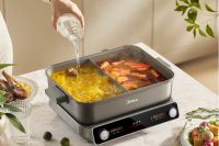 美的发布5分钟超速沸电火锅：0氟健康涂层+超薄分体设计，聚会涮烤无需等待