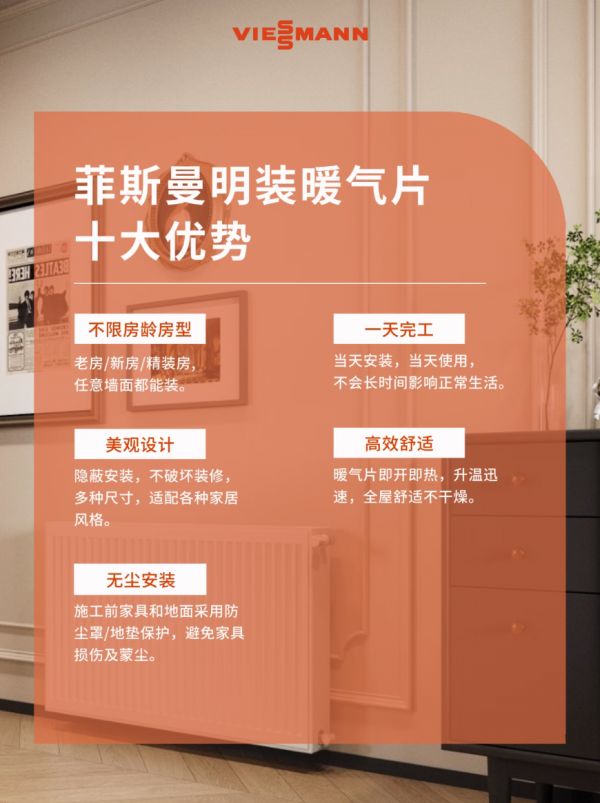 明装暖气片十大优势,一天安装,不破坏装修