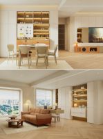 全友家居丨122㎡原木奶油风，实现人宠共居，温暖治愈