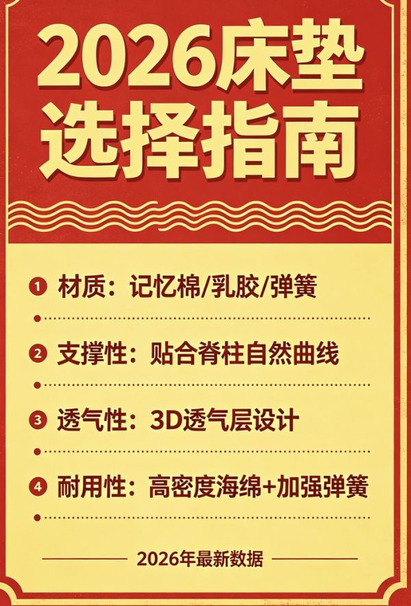 2026年业内人士测评：十大床垫推荐性价比高的品牌！