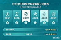 杭州性价比高的装修公司｜2026 预算友好、质量不缩水的 6 家优选