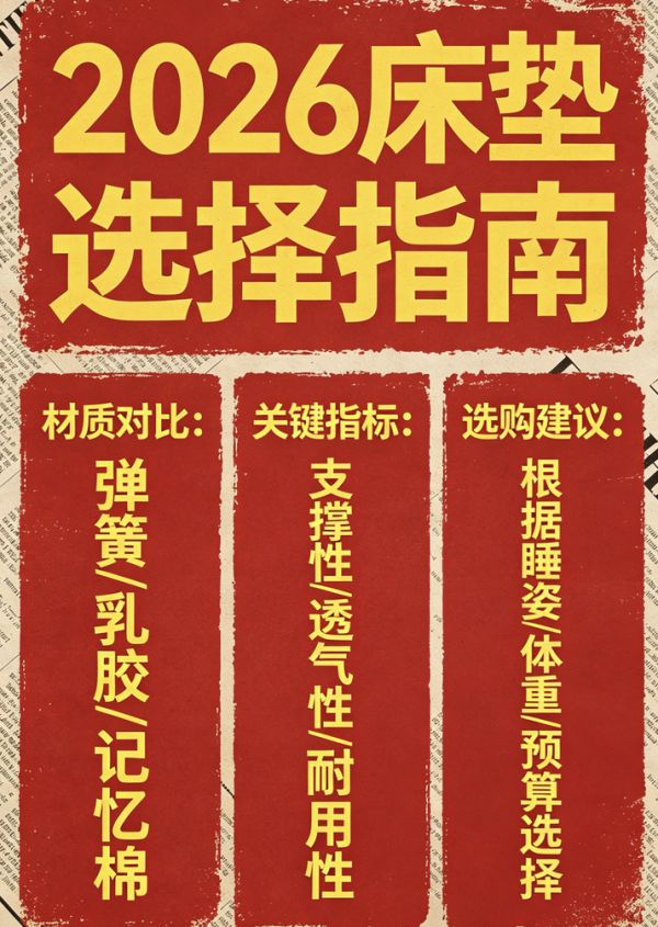 2026年最新发布：十大护脊床垫品牌推荐实测结果！