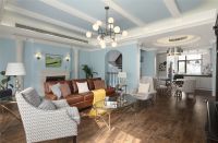 成都联排别墅美式装修效果图 家居自由随意、简洁怀旧、实用舒适