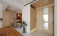 在简约风中加温馨木质和复古红砖,打造时尚的小户型