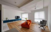 在简约风中加温馨木质和复古红砖,打造时尚的小户型