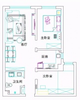 鲁商凤凰城| 60.22㎡ 2室1厅1卫 北欧风格