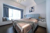 现代简约别墅装饰,粉色调的卧室,看着就美醉了