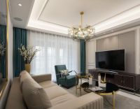 成都轻奢美式,色彩与空间布局相协调,精致小资又不失品位