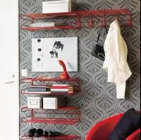 玄关软装也可以很别致 全身镜黑板墙搁架用起来